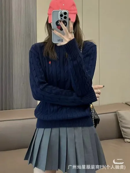 Ralph Lauren Cable Knit Sweater Red - 6