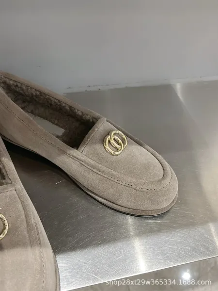 Gucci Double G Loafer Black Velvet Loafers - 3