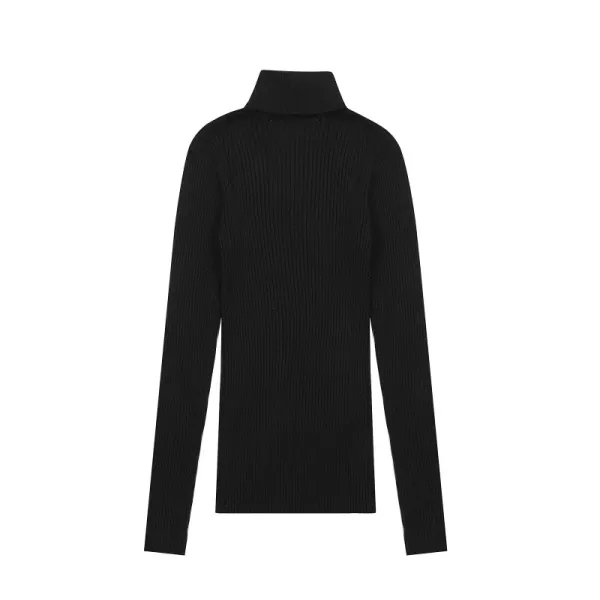 Calvin Klein CK Ribbed Turtleneck Sweater Off-White - 8