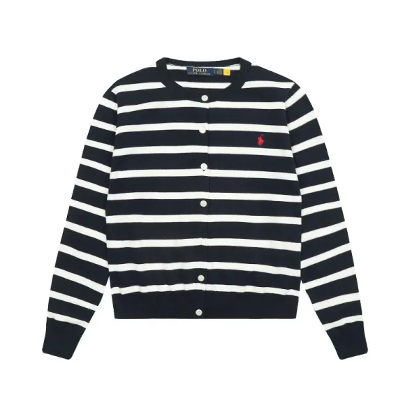Ralph Lauren Striped Navy and White Cardigan - 27