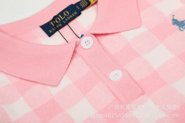 Polo Ralph Lauren Gingham Knit Polo Yellow - 18