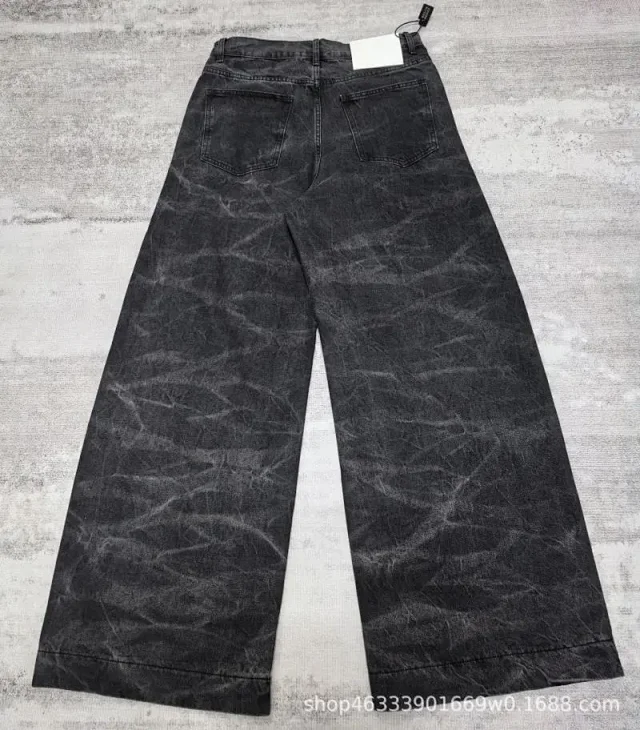 Unbranded Jeans Washed wide-leg flare product detail image 3