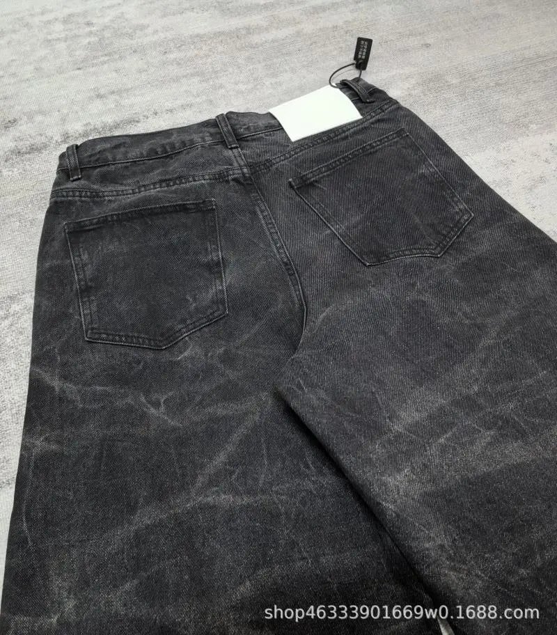 Gallery Dept. Distressed Wide-Leg Black Jeans - 5