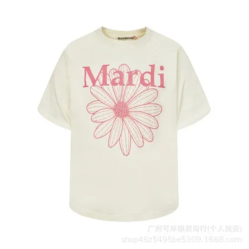 Mardi Flower Print Graphic T-Shirt White - 4