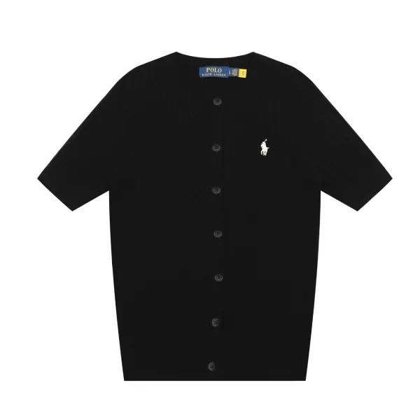 Polo Ralph Lauren Ribbed Short-Sleeve Cardigan Black - 21