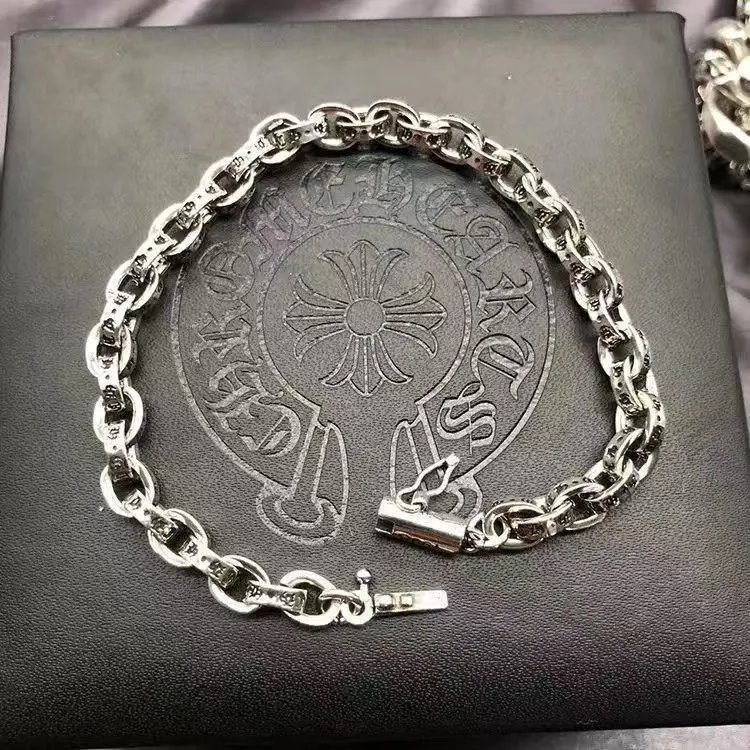 Chrome Hearts Jewelry Cross and Floral Chain Bracelet — C04