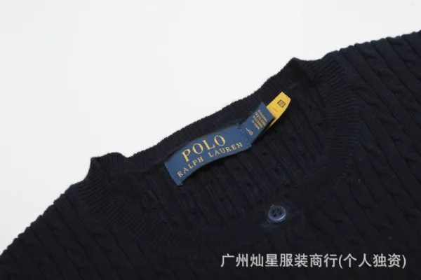 Polo Ralph Lauren Ribbed Short-Sleeve Cardigan Black - 8