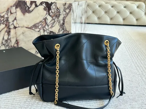 Saint Laurent Loulou Medium Quilted Leather Gray Shoulder Bag - 6
