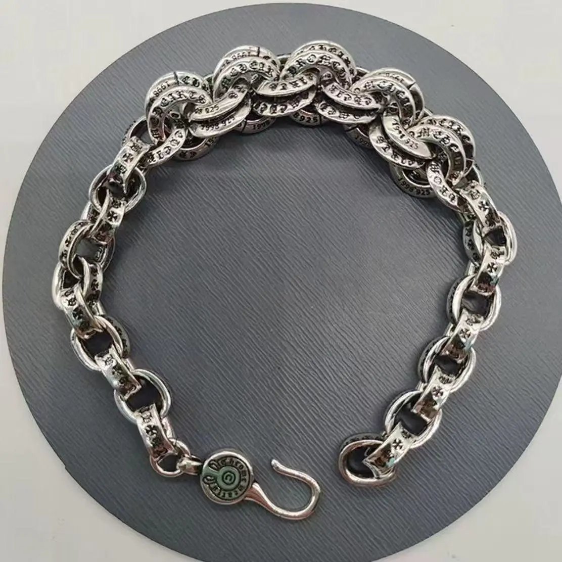 Chrome Hearts Jewelry Cross and Floral Chain Bracelet — C17
