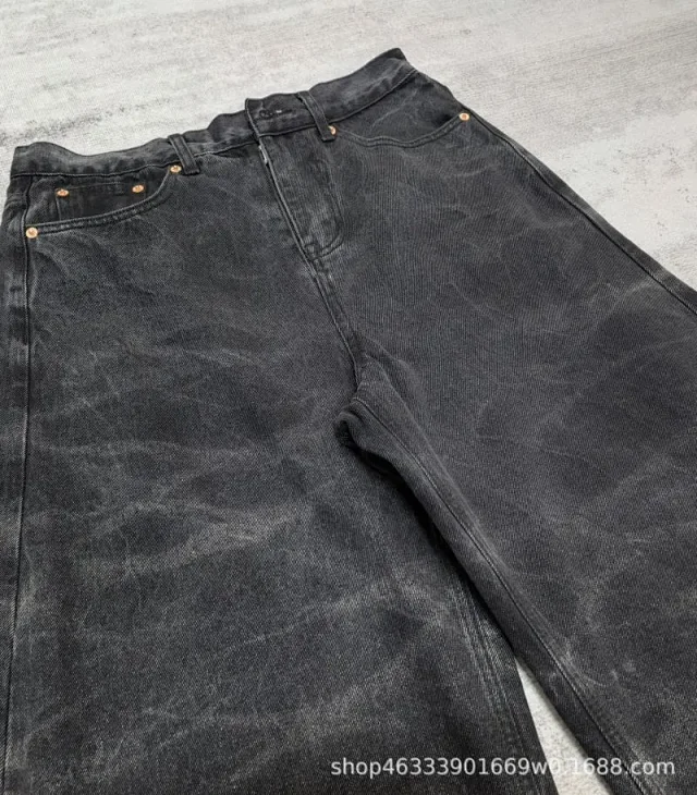 Unbranded Jeans Washed wide-leg flare product detail image 6