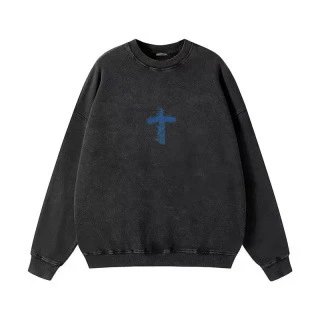 Gallery Dept. Cross Print Washed Black Hoodie - 8