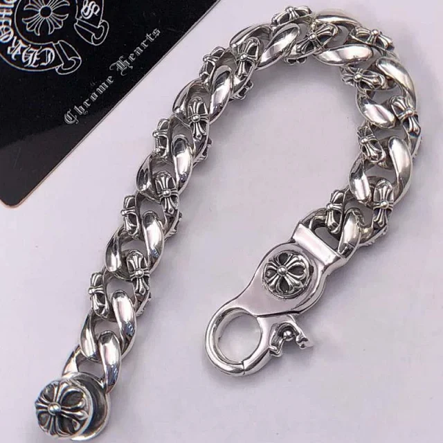 Chrome Hearts Jewelry Cross and Floral Chain Bracelet product detail image 21