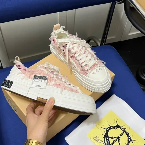 Saint Tears x Imposter London Deconstructed Pink Floral Sneakers - 6