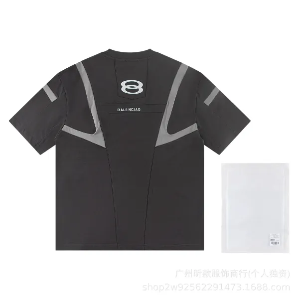 Wardrobe 8 Logo Panel T-Shirt Black - 7