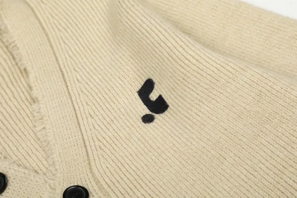 Play Comme des Garçons Music Note Cardigan Beige Sweater - 9