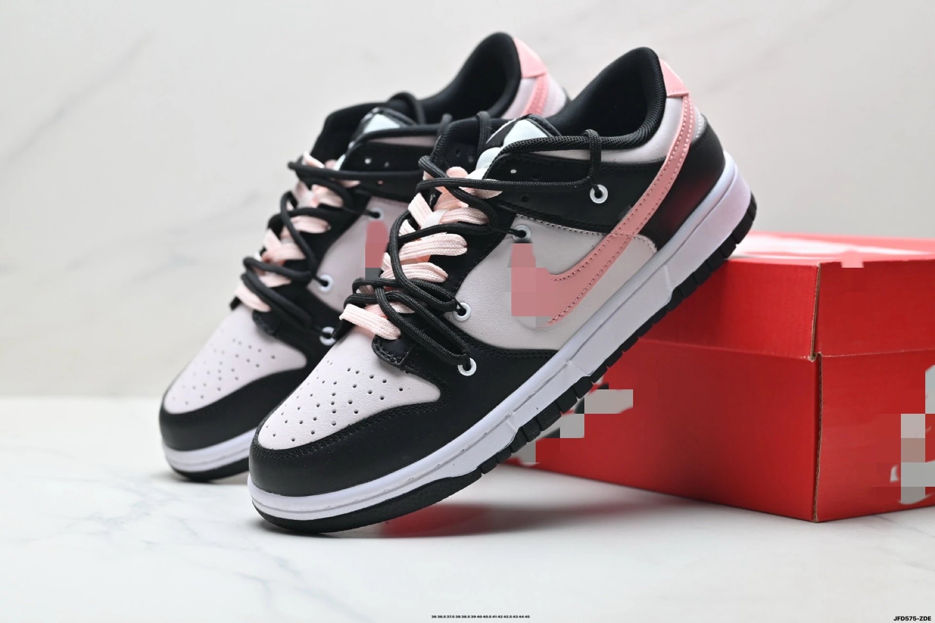 Nike SB Dunk Low Pink Black White Sneakers - 1