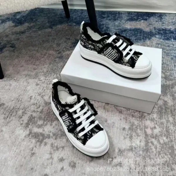 Off-White x Unknown Brand Deconstructed Canvas Sneakers Black/White - 3
