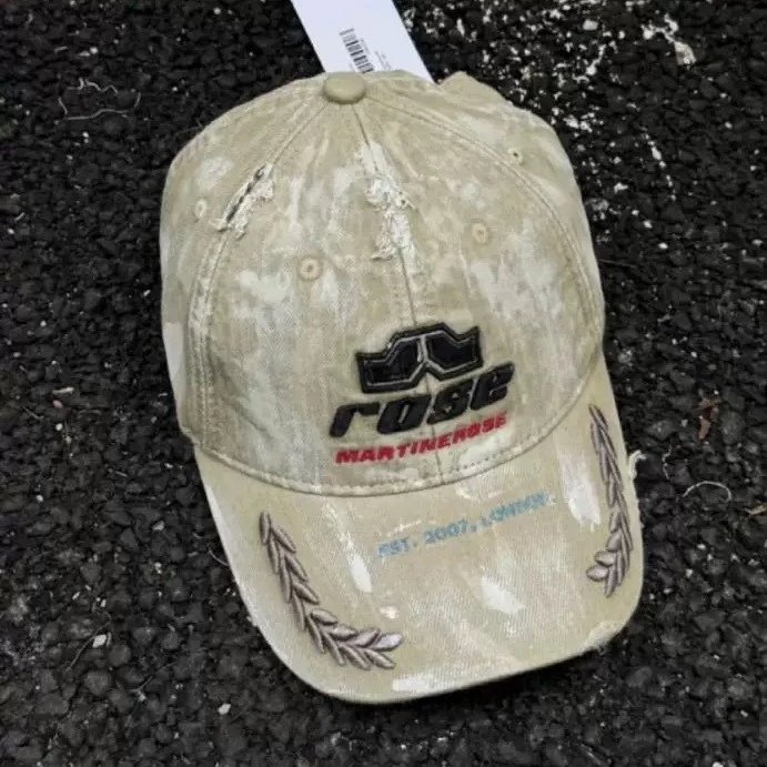 Martine Rose Hats Washed distressed embroidered baseball cap image 2