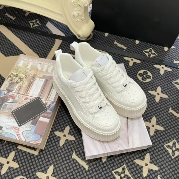 Saint Tears Perforated Leather Sneakers White - 21