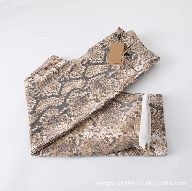 Unbranded Jeans Snake-Print Wide-Leg product detail image 6