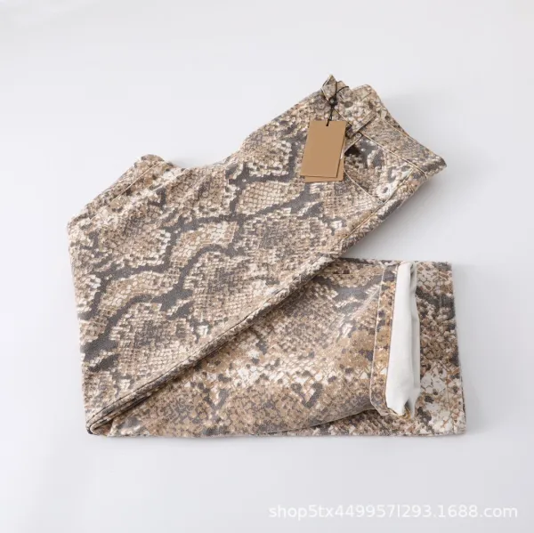 Gallery Dept. Snake Print Wide-Leg Jeans - 6