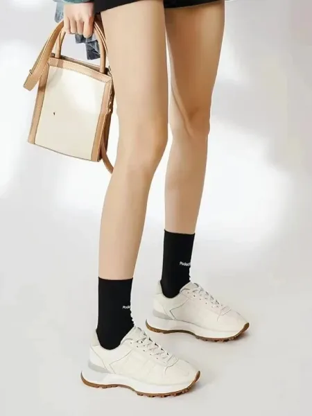 Off-White Diagonal Arrow Sneakers Beige Chunky Sneakers - 6