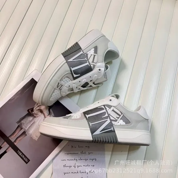 Dior B23 Low-Top Perforated White Gray Sneakers - 12