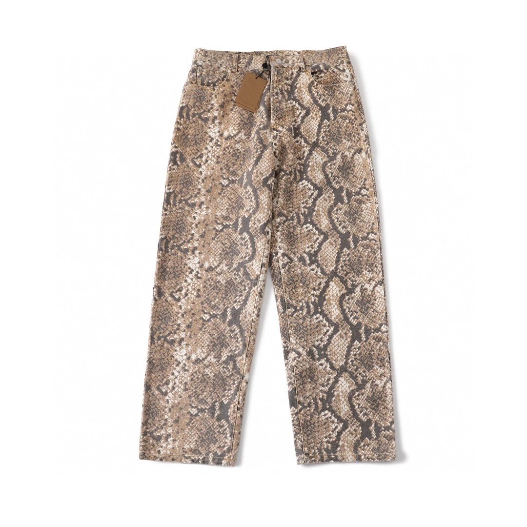 Unbranded Jeans Snake-Print Wide-Leg image 1
