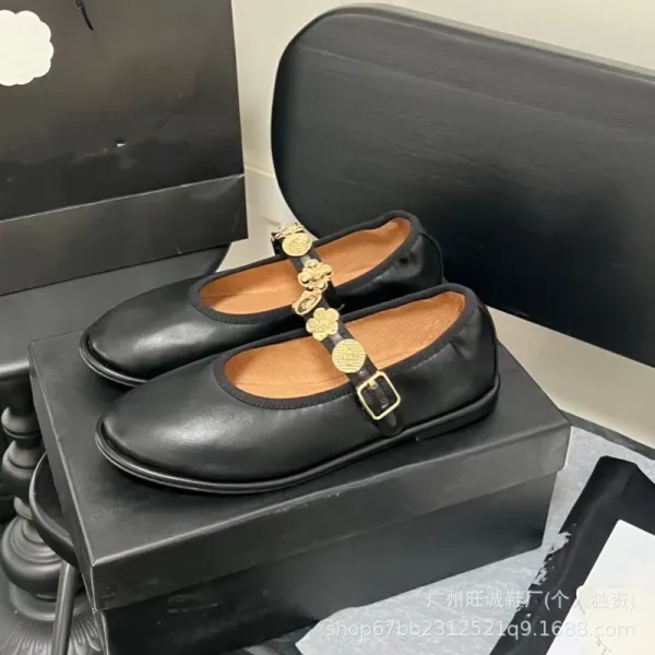 Versace Medusa Mary Jane White Leather Flats - 8