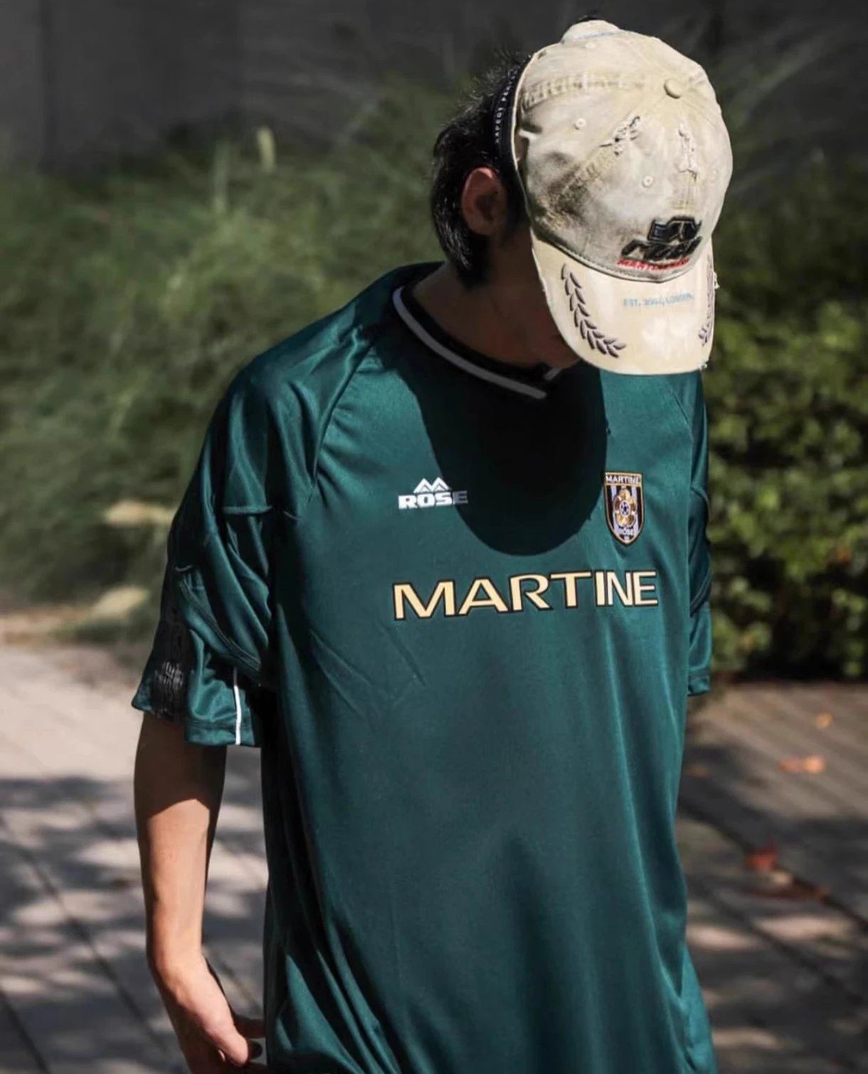Martine Rose Distressed Beige Baseball Cap - 13