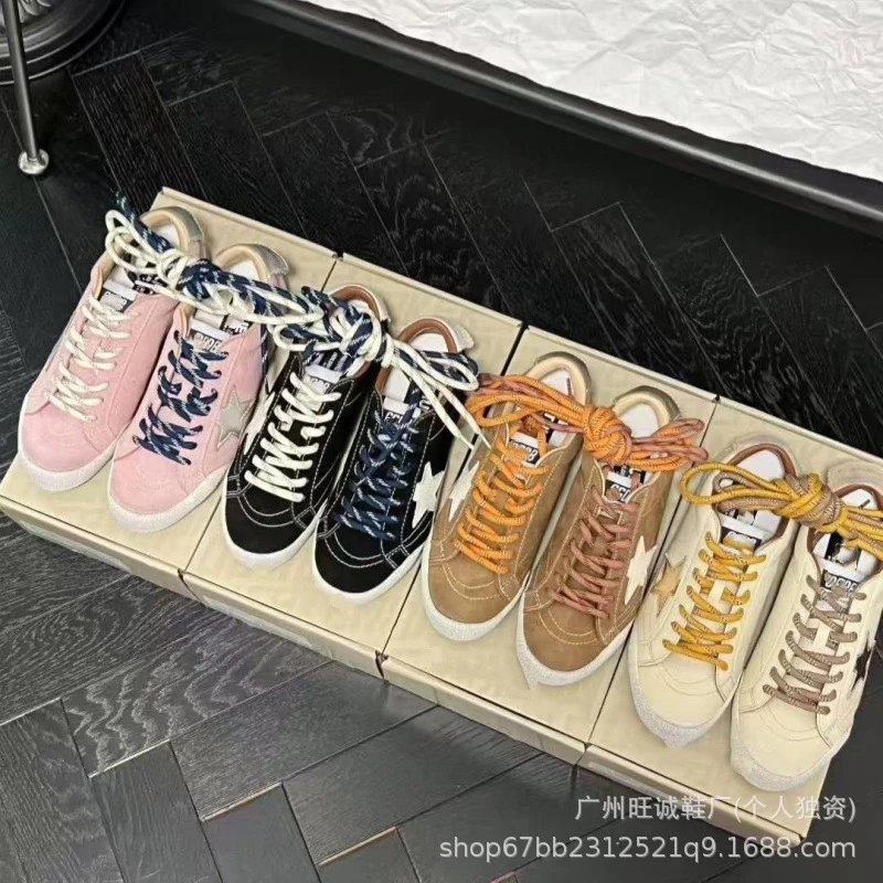 Golden Goose Superstar Pink Suede with Silver Star Sneakers - 3
