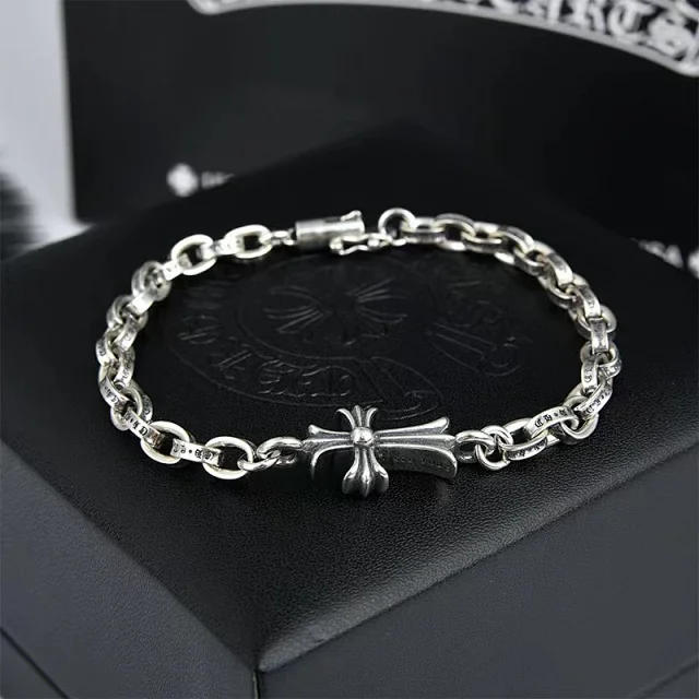 Chrome Hearts Jewelry Cross and Floral Chain Bracelet product detail image 16