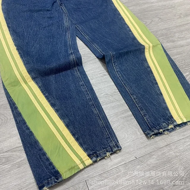 Unbranded Jeans Relaxed Straight-Leg Three-Stripe product detail image 22