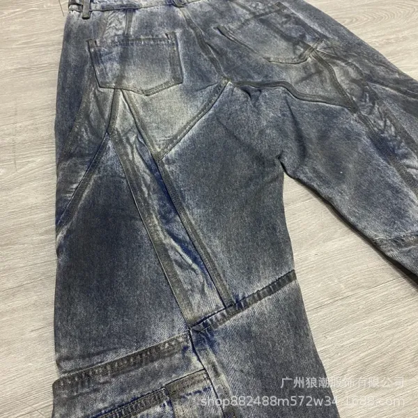Distressed Denim Shorts Light Blue Shorts - 33
