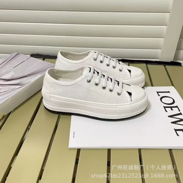 Dior B23 Oblique Print White Platform Sneakers - 9