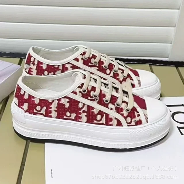 Unbranded Sneakers Low-top lace-up platform canvas with embroidered letter-pattern panels product detail image 19