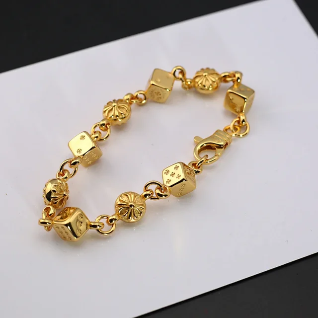 Chrome Hearts Jewelry Cross and Floral Chain Bracelet product detail image 18