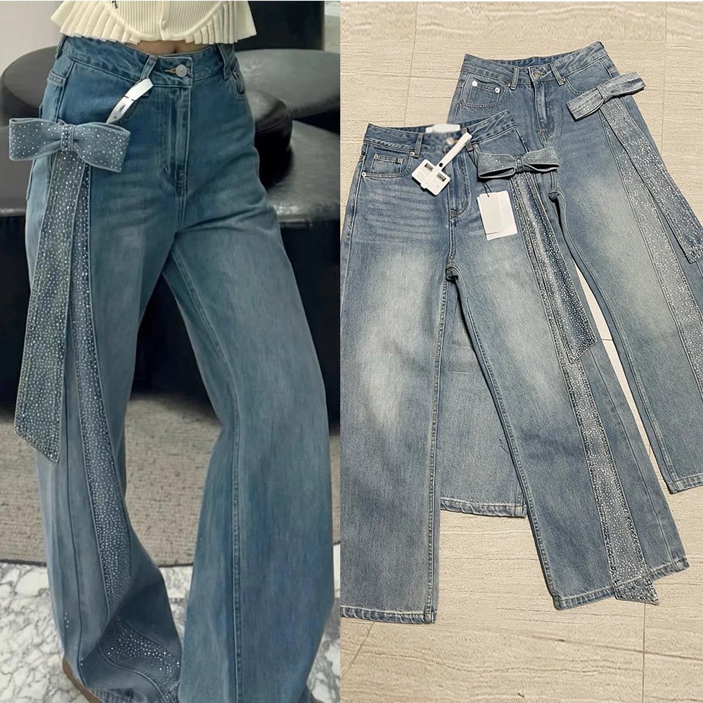 Gallery Dept. Crystal-Embellished Wide-Leg Jeans Light Wash - 3