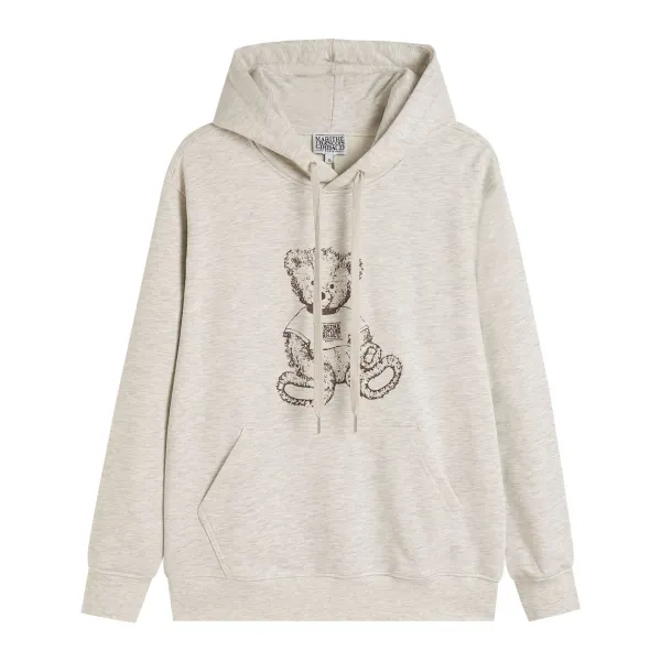 GRA Color-Block Hoodie Beige and Brown Hoodie - 75