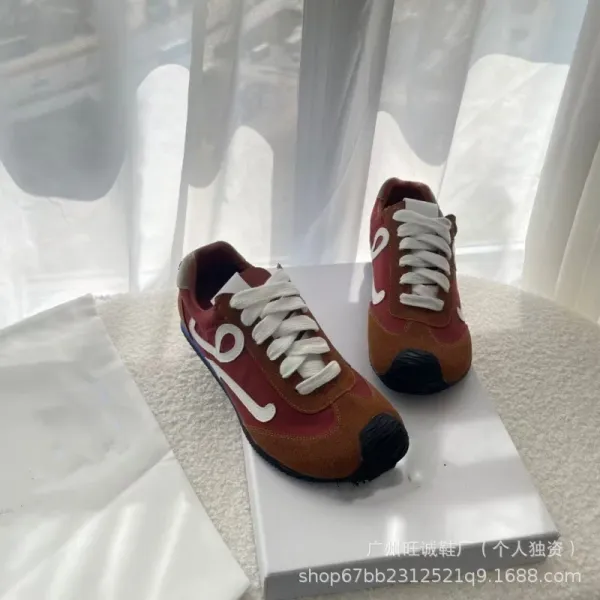 Off-White Diagonal Arrow Low-Top Sneakers Burgundy Brown - 7