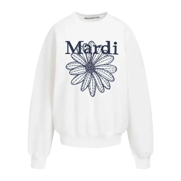 Mardi Daisy Pink Embroidered Graphic Hoodie - 3