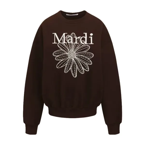 Mardi Daisy Pink Embroidered Graphic Hoodie - 11