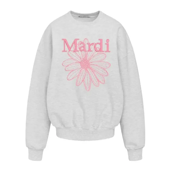 Mardi Daisy Pink Embroidered Graphic Hoodie - 19