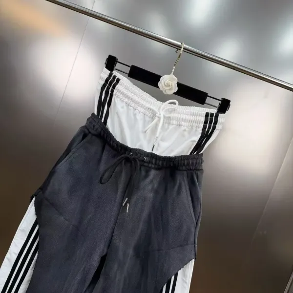 Adidas Originals Track Pants Gray/Black Three-Stripe Cutout Sweatpants - 5