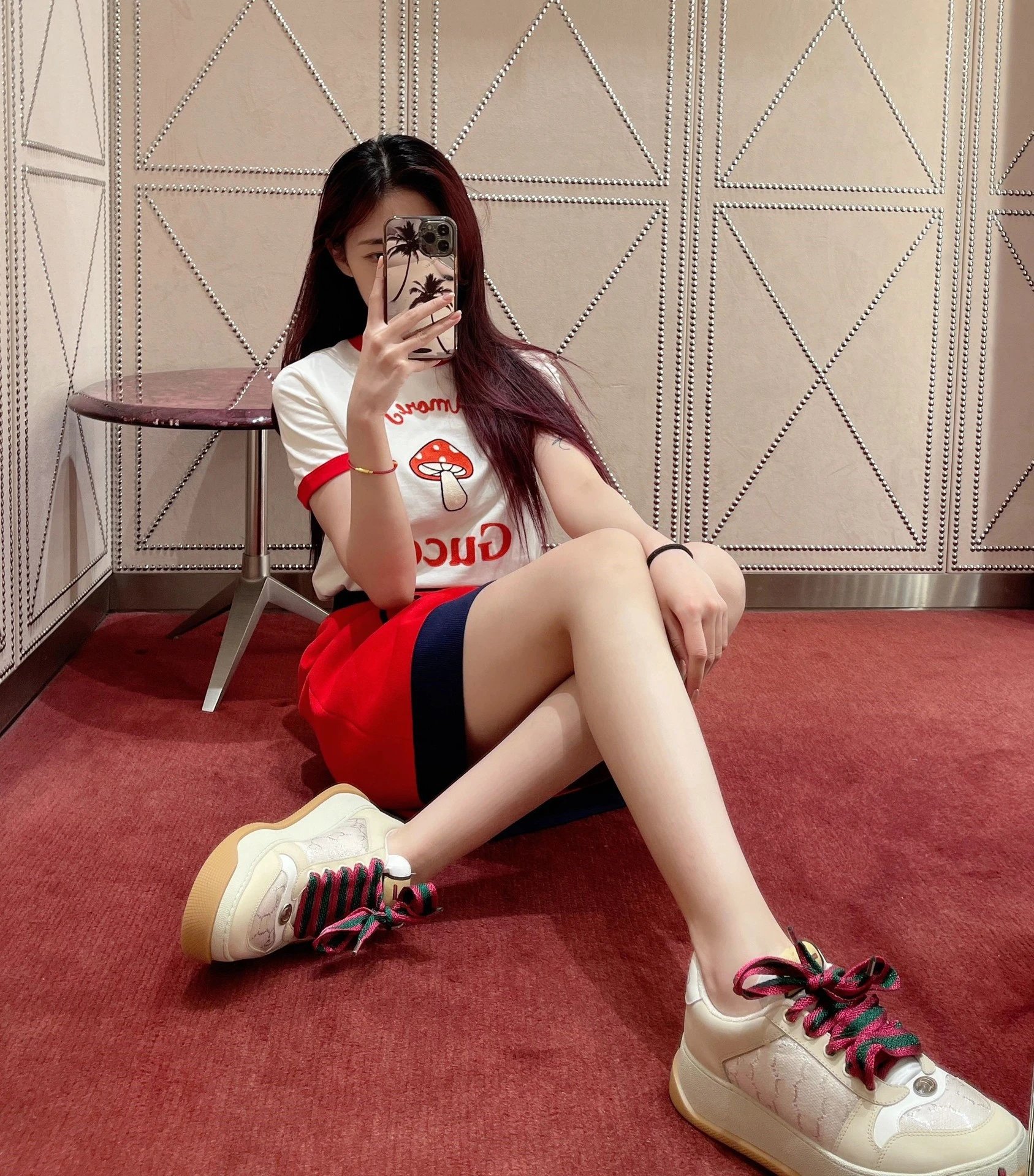 Off-White Diagonal Arrow Platform Sneakers Beige Brown White Sneakers - 10