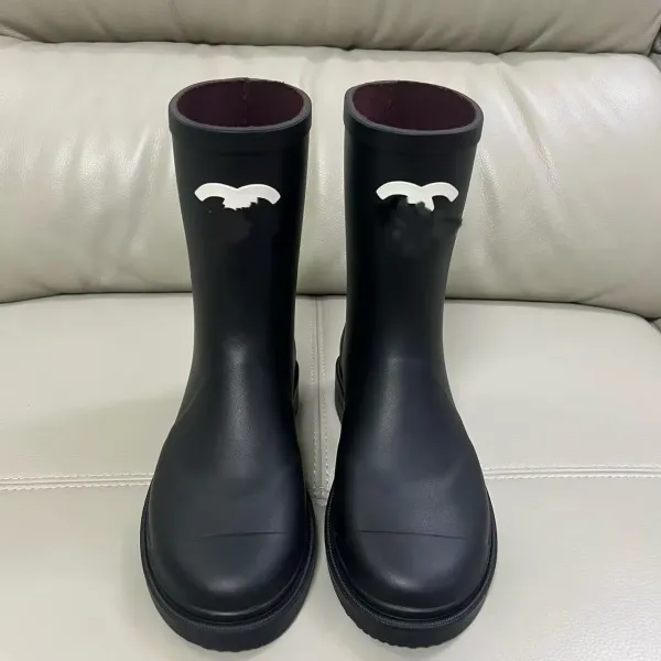 Saint Tears Eagle Logo Rain Boots Black - 8