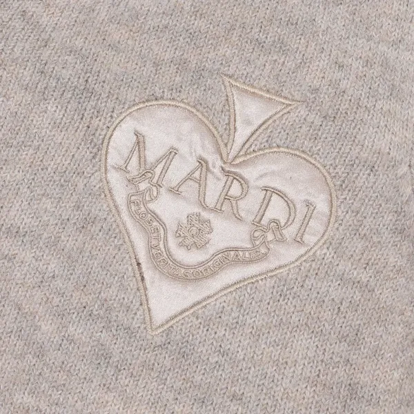 Mardi Mercredi Heart Embroidered Beige Cardigan - 7