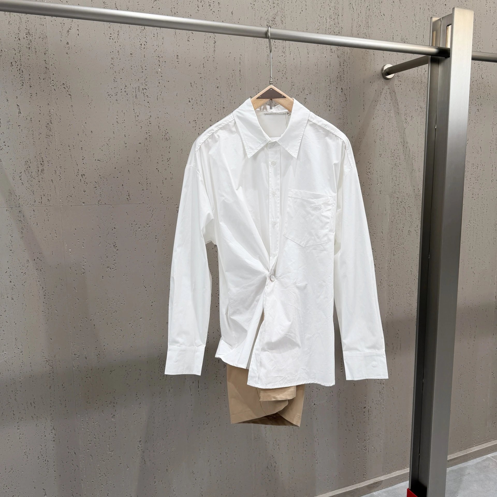 Off-White Twisted Front Shirt White - 11