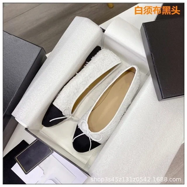 Unbranded Casual Shoes Two-tone cap-toe bow ballet flats product detail image 12
