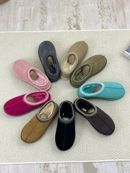 UGG Classic Mini II Knit Trim Chocolate Slippers - 2